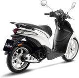 Impianto Di Scarico Completo Non Catalizzato E Senza Omologazione Suono Sitoplus Acciaio - Leovince Compatibile Con Piaggio Liberty 50 I Get 3V 4T (2018-2020)