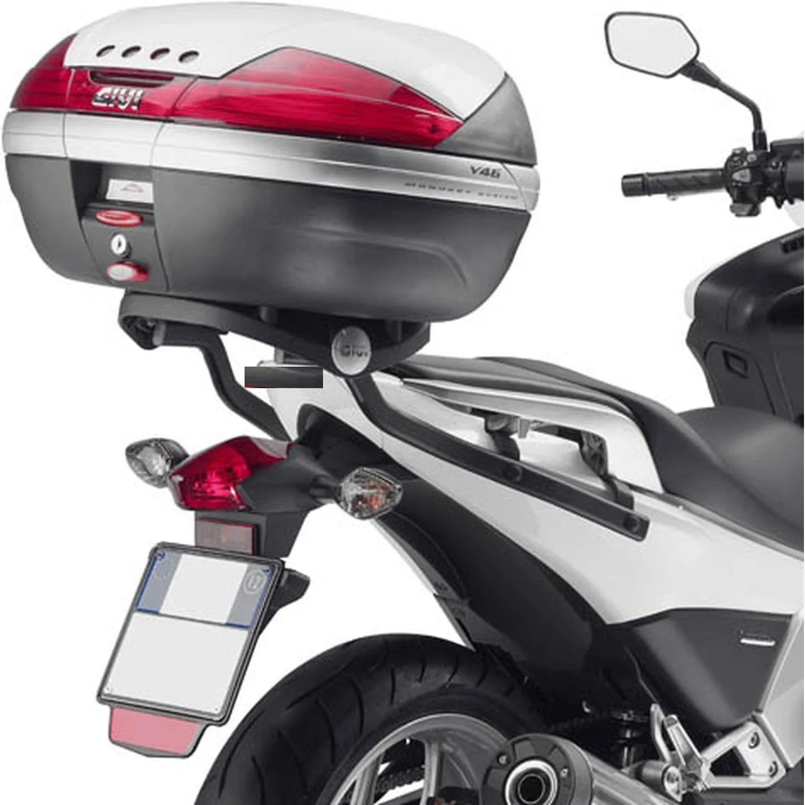 Bauletto Monolock Alpina Alluminio 44 Lt Alpina Alluminio - Givi Compatibile Con Honda Integra 700 (2012-2013)