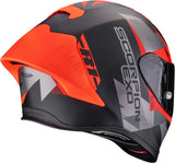 Casco Integrale Per Moto Scorpion Exo Exo-R1 Evo Ii Air Ultra Tct Nero Opaco Rosso Valere Taglia S