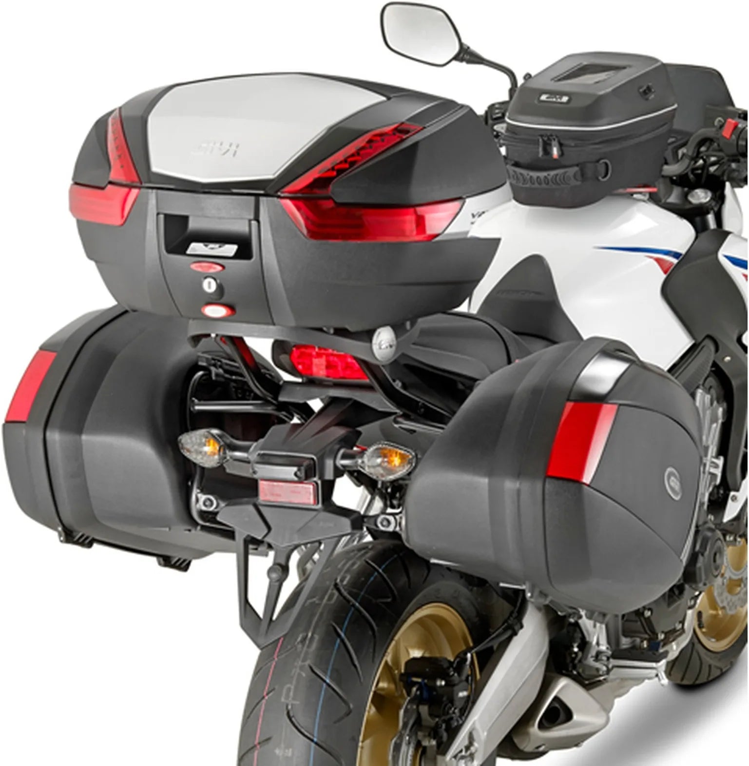 Bauletto Monokey Trekker Alluminio Nero 52 Lt Trekker Alluminio - Givi Compatibile Con Honda Cb 650 F (2017-2018)
