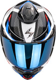 Casco Integrale Per Moto Scorpion Exo Exo-1500 Air Ultra Tct Bianco Rosso Blu Sleek Taglia M
