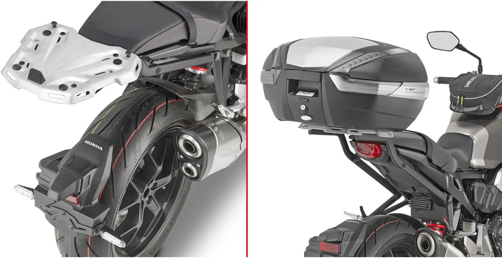 Bauletto Monolock Alpina Alluminio Nero 44 Lt Alpina Alluminio - Givi Compatibile Con Honda Cb 1000 R (2018-2020)