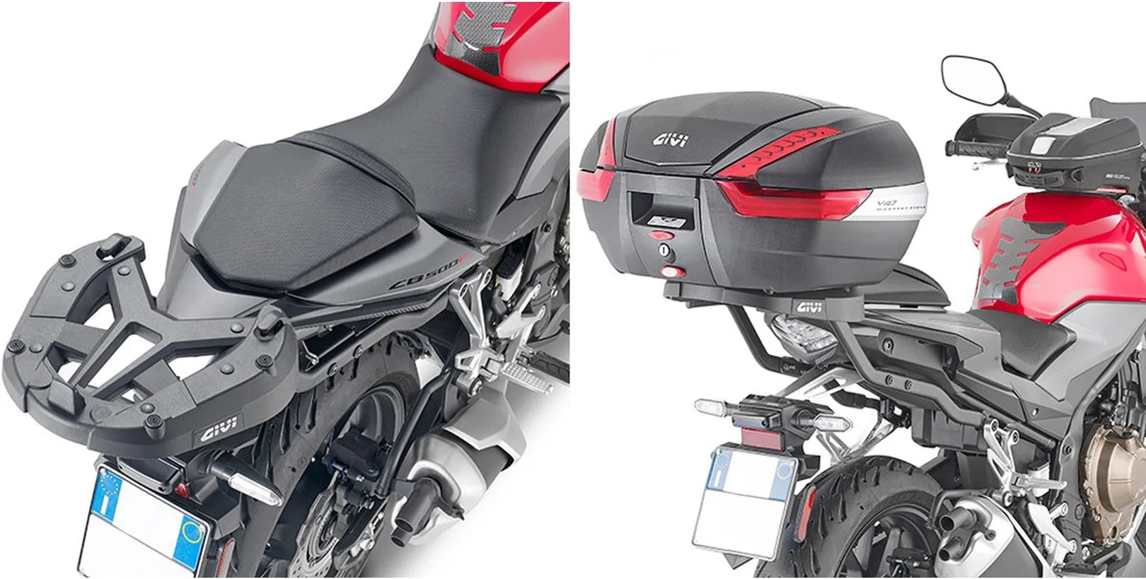 Bauletto Monolock Nero Tech 30 Lt Plastica - Givi Compatibile Con Honda Cb 500 F (2019-2023)