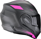 Casco Modulare Per Moto Scorpion Exo Exo-Tech Evo Polycarbonate Nero Opaco Rosa Socius Taglia M