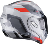 Flip-Up Motorcycle Helmet Scorpion Exo Exo-Tech Evo Polycarbonate Grey Red Socius Size Xs