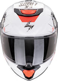 Casco Integrale Per Moto Scorpion Exo Exo-Jnr Air Polycarbonate Bianco Nero Boum Taglia L