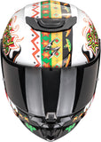 Full-Face Motorcycle Helmet Scorpion Exo Exo-Jnr Air Polycarbonate White Orange Black Yucatan Size M