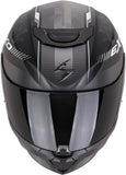 Casco Integrale Per Moto Scorpion Exo Exo-391 Polycarbonate Nero Opaco Argento Ava Taglia Xs