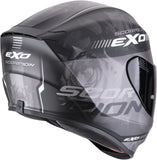 Casco Integrale Per Moto Scorpion Exo Exo-391 Polycarbonate Nero Opaco Argento Ava Taglia Xs