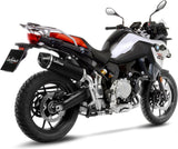 Terminale Di Scarico Con Omologazione Suono Nero Acciaio Fondello Carbonio - Leovince Compatibile Con Bmw F 750 Gs (2018-2024)