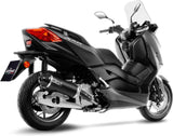Complete Exhaust System Without Catalytic Converter And Without Sound Certification Nero Stainless Steel Carbon Fiber End Cap - Leovince Compatible With Yamaha X-Max 125 (2018-2020)