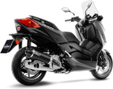 Impianto Di Scarico Completo Non Catalizzato E Senza Omologazione Suono Nero Acciaio Fondello Carbonio - Leovince Compatibile Con Yamaha X-Max 125 (2018-2020)