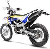 Terminale Di Scarico Senza Omologazione Suono Nero Acciaio Fondello Carbonio - Leovince Compatibile Con Husqvarna 701 Supermoto (2017-2020)