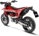 Terminale Di Scarico Senza Omologazione Suono Nero Acciaio Fondello Carbonio - Leovince Compatibile Con Gasgas Es 700 (2022-2024)