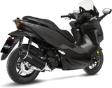 Impianto Di Scarico Completo Catalizzato E Con Omologazione Suono Nero Acciaio Fondello Carbonio - Leovince Compatibile Con Honda Forza 125 (2021-2024)