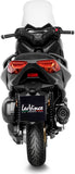 Terminale Di Scarico Senza Omologazione Suono Nero Acciaio Fondello Carbonio - Leovince Compatibile Con Yamaha X-Max 300 (2021-2024)