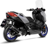 Impianto Di Scarico Completo Non Catalizzato E Senza Omologazione Suono Nero Acciaio Fondello Carbonio - Leovince Compatibile Con Yamaha X-Max 125 (2021-2024)