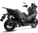 Terminale Di Scarico Senza Omologazione Suono Nero Acciaio Fondello Carbonio - Leovince Compatibile Con Honda Adv 350 (2022-2024)