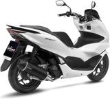 Impianto Di Scarico Completo Catalizzato E Con Omologazione Suono Nero Acciaio Fondello Carbonio - Leovince Compatibile Con Honda Pcx 125 (2021-2024)
