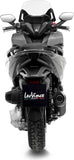 Terminale Di Scarico Con Omologazione Suono Nero Acciaio Fondello Carbonio - Leovince Compatibile Con Honda Forza 350 (2021-2024)
