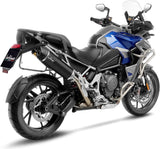 Terminale Di Scarico Senza Omologazione Suono Nero Acciaio Fondello Carbonio - Leovince Compatibile Con Triumph Tiger 1200 Gt Explorer (2022-2024)