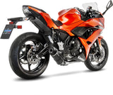 Impianto Di Scarico Completo Non Catalizzato E Senza Omologazione Suono Lv One Evo Carbonio Fondello Carbonio - Leovince Compatibile Con Kawasaki Z 650 (2020)