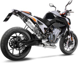Terminale Di Scarico Senza Omologazione Suono Lv One Evo Acciaio Fondello Carbonio - Leovince Compatibile Con Ktm 890 Duke - L A2 - R (2020-2023)