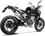 Exhaust Tip Without Sound Certification Lv One Evo Stainless Steel Carbon Fiber End Cap - Leovince Compatible With Ktm 790 Duke - L A2 (2025-2026)