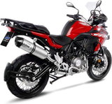 Terminale Di Scarico Senza Omologazione Suono Lv One Evo Acciaio Fondello Carbonio - Leovince Compatibile Con Benelli Trk 502 X (2018-2024)