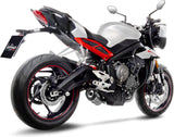 Exhaust Tip Without Sound Certification Lv One Evo Carbon Fiber Carbon Fiber End Cap - Leovince Compatible With Triumph Street Triple 765 R - Sa2 (2020-2022)