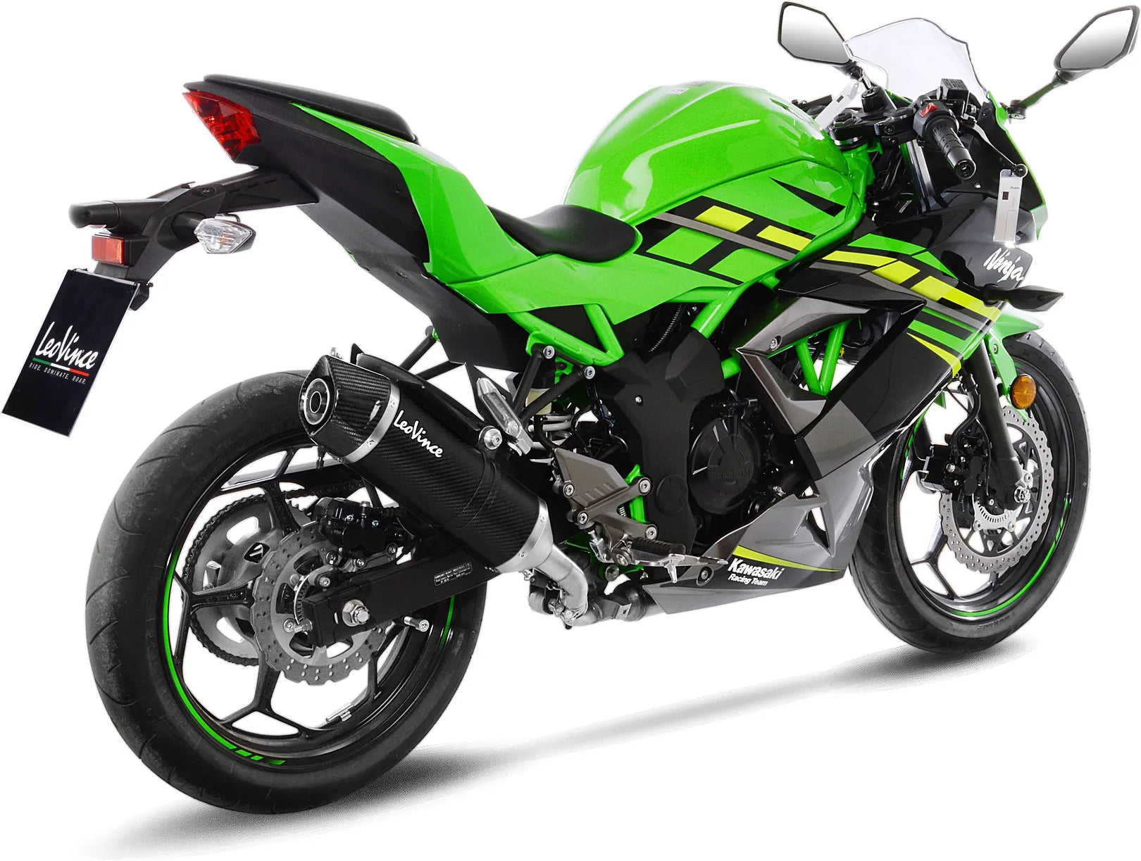 Terminale Di Scarico Senza Omologazione Suono Lv One Evo Carbonio Fondello Carbonio - Leovince Compatibile Con Kawasaki Z 125 (2019-2024)