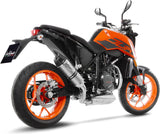 Terminale Di Scarico Senza Omologazione Suono Lv One Evo Acciaio Fondello Carbonio - Leovince Compatibile Con Ktm 690 Duke - R (2016-2019)