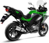 Terminale Di Scarico Con Omologazione Suono Lv One Evo Acciaio Fondello Carbonio - Leovince Compatibile Con Kawasaki Versys 1000 (2019-2024)