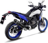 Terminale Di Scarico Con Omologazione Suono Lv One Evo Acciaio Nero Fondello Carbonio - Leovince Compatibile Con Yamaha Ténéré 700 (2019-2020)