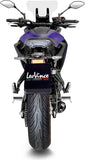 Impianto Di Scarico Completo Catalizzato E Con Omologazione Suono Lv One Evo Acciaio Nero Fondello Carbonio - Leovince Compatibile Con Yamaha Tracer 7 (2020-2024)