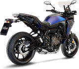 Impianto Di Scarico Completo Non Catalizzato E Senza Omologazione Suono Lv One Evo Acciaio Fondello Carbonio - Leovince Compatibile Con Yamaha Tracer 7 (2020-2024)