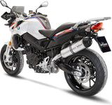 Terminale Di Scarico Con Omologazione Suono Lv One Evo Acciaio Fondello Carbonio - Leovince Compatibile Con Bmw F 800 Gt (2017-2020)