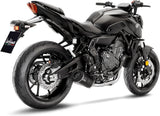 Impianto Di Scarico Completo Non Catalizzato E Senza Omologazione Suono Lv One Evo Acciaio Nero Fondello Carbonio - Leovince Compatibile Con Yamaha Xsr 700 (2021-2024)