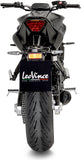 Complete Exhaust System Without Catalytic Converter And Without Sound Certification Lv One Evo Steel Black Carbon Fiber End Cap - Leovince Compatible With Yamaha Mt-07 (2021-2024)