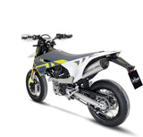 Terminale Di Scarico Con Omologazione Suono Lv One Evo Acciaio Fondello Carbonio - Leovince Compatibile Con Husqvarna 701 Enduro - Lr (2021-2024)