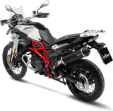 Terminale Di Scarico Con Omologazione Suono Lv One Evo Acciaio Nero Fondello Carbonio - Leovince Compatibile Con Bmw F 700 Gs (2017-2018)