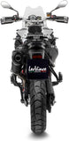 Exhaust Tip With Noise Certification Lv One Evo Steel Black Carbon Fiber End Cap - Leovince Compatible With Bmw F 800 Gs - Adventure (2017-2018)