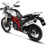 Terminale Di Scarico Senza Omologazione Suono Lv One Evo Acciaio Fondello Carbonio - Leovince Compatibile Con Bmw F 800 Gs - Adventure (2017-2018)