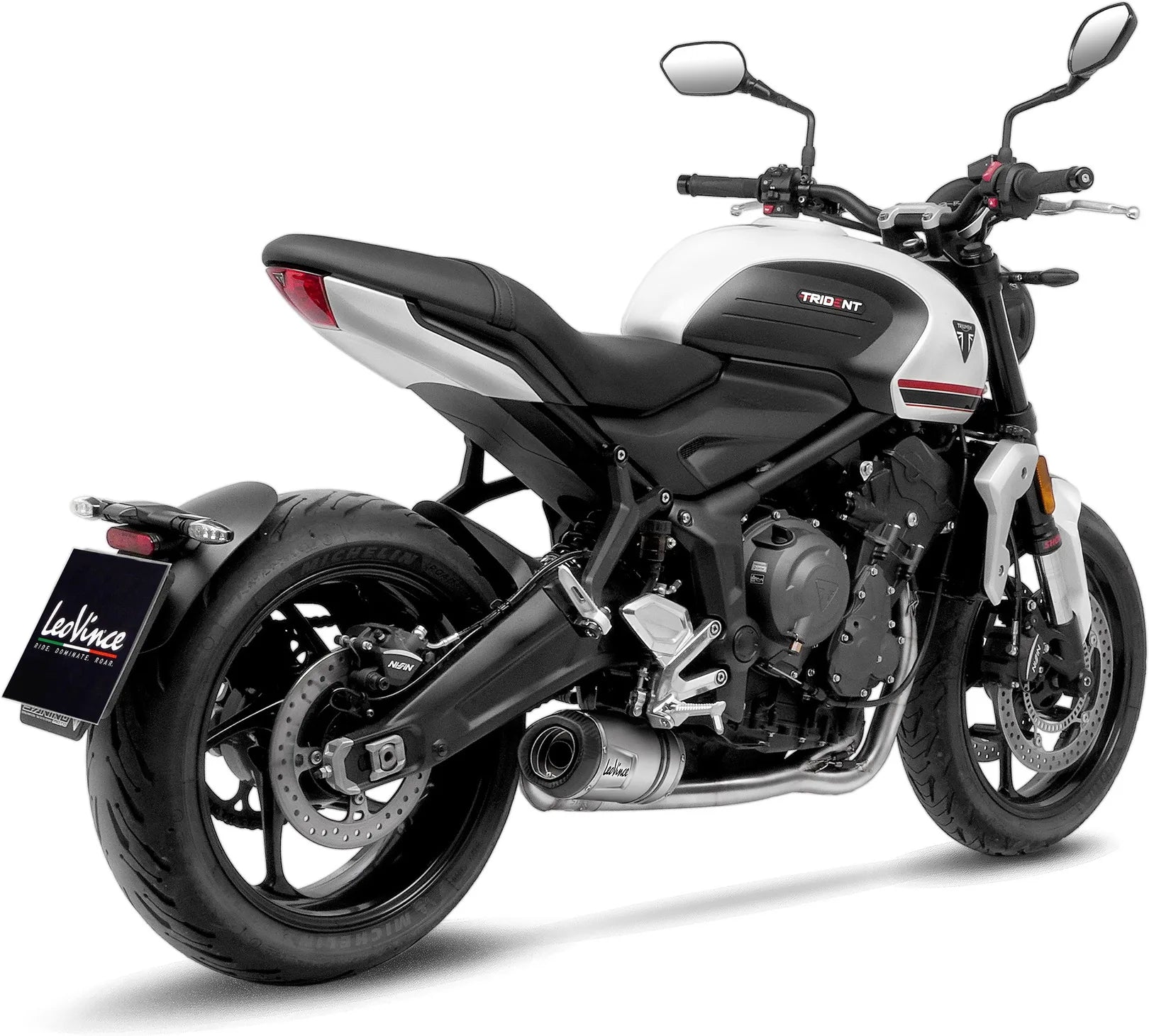 Impianto Di Scarico Completo Catalizzato E Con Omologazione Suono Lv One Evo Acciaio Fondello Carbonio - Leovince Compatibile Con Triumph Tiger 660 Sport (2022-2024)