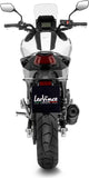 Exhaust Tip Without Sound Certification Lv One Evo Steel Black Carbon Fiber End Cap - Leovince Compatible With Honda Nc 750 X (2021-2024)