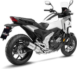 Terminale Di Scarico Con Omologazione Suono Lv One Evo Acciaio Fondello Carbonio - Leovince Compatibile Con Honda Nc 750 X (2021-2024)