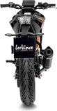 Terminale Di Scarico Con Omologazione Suono Lv One Evo Acciaio Nero Fondello Carbonio - Leovince Compatibile Con Ktm 390 Duke (2021-2023)