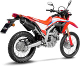 Terminale Di Scarico Senza Omologazione Suono Lv One Evo Acciaio Nero Fondello Carbonio - Leovince Compatibile Con Honda Crf 300 L - Rally (2021-2024)