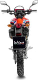 Terminale Di Scarico Senza Omologazione Suono Lv One Evo Acciaio Nero Fondello Carbonio - Leovince Compatibile Con Honda Crf 300 L - Rally (2021-2024)