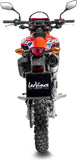Terminale Di Scarico Senza Omologazione Suono Lv One Evo Acciaio Fondello Carbonio - Leovince Compatibile Con Honda Crf 300 L - Rally (2021-2024)